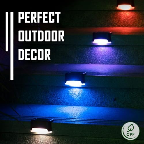 SOLPEX Color Changing Solar Deck Lights, 16 Pack Waterproof LED Lights - Image 2