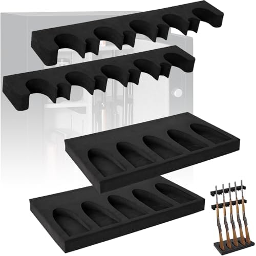 OCQOTAT Gun Rack for Gun Storage, Gun Safe Accessory for Shotguns, Gun Holder in Gun Cabinet, Shotgun Rest, Foam Material with Magnetic Strip and Hook Strip, Gifts for Hunters by OCQOTAT