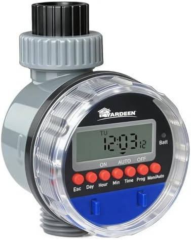 Water Timer Garden Irrigation Controller with 8 Programs for Lawn by Yardeen