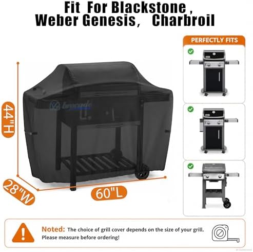 60 Inch XL 5-6 Burner Grill Cover, Fits Weber Genesis, Nexgrill & More - Image 2