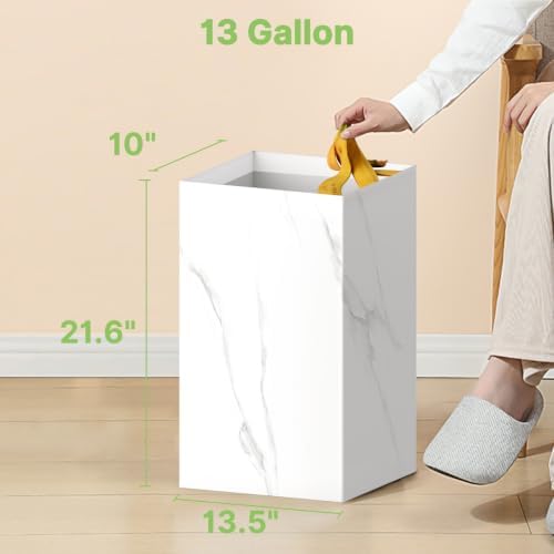 Magicheap 13 Gallon Disposable Trash Cans for Parties, 4 Pack, Marble - Image 2