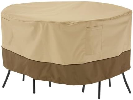 Classic Accessories Veranda Water-Resistant 52 Inch Bistro Round Patio Table & Chair Set Cover, Outdoor Table Cover by ClassicAccessories