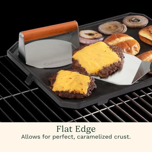 Cuisinart 6" Stainless Steel Smashed Burger Press, Juicy and Crispy Burgers for BBQs, Cookouts - Image 4