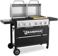 Brand-Man 6-Burner Propane Gas Grill Griddle Combo 2-in-1 Outdoor BBQ Grill by BRANDMANGRILLSSINCE1987