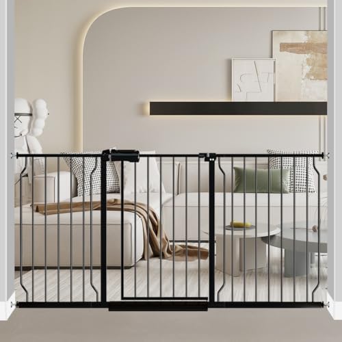 Fairy Baby 62-67 Inch Extra Wide Baby Gate Easy Walk-Thru Baby Safety Gate by FairyBaby