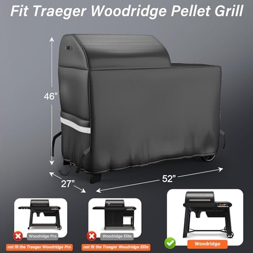 Utheer Grill Cover for Traeger Woodridge BAC761 TFB86MLH, 600D Waterproof - Image 2