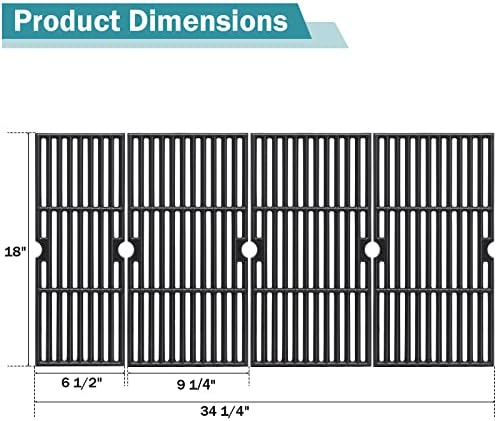 Criditpid Grill Grates for Charbroil Performance 6 Burner 463244819 463245917, 463274419 Replacement Parts, 18 Inch Cooking Grate Grids for Char-Broil 463240420, 463347017, 463275517, G470-0002-W1 - Image 2