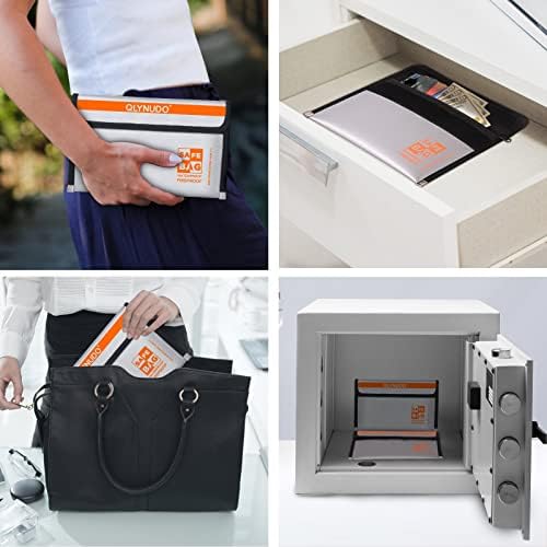 Small Fire Proof Travel Document Pouch, Birth Certificate Holder 2-Pack - Image 6
