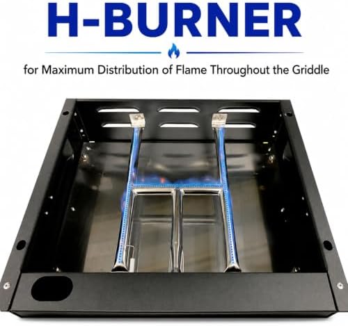 Flame King 17-inch Flat Top Griddle for BBQ Grill w/Regulator, Propane Gas Griddle for RV Pullout Kitchen - Image 6