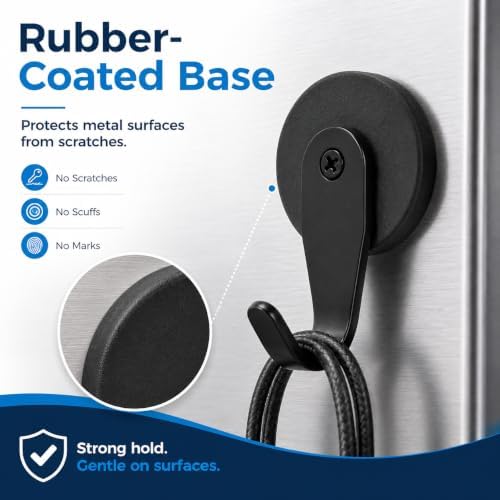 G42XJ 120Lbs+ Magnetic Hooks & Rubber Base for Pit Boss Traeger Grill, 4-Pack - Image 4