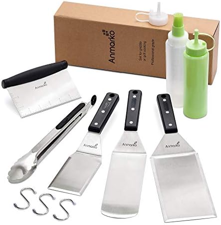 Metal Spatula Set - Griddle Accessories kit - Grill Flat Spatula Pancake Flipper Hamburger Turner - Metal Utensil great for BBQ Grill Flat Top - Cast Iron Griddle Accessories - Commercial Grade - Image 7