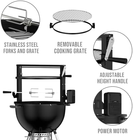 Skyflame Charkettle BBQ Grill Rotisserie System Kit - Image 5