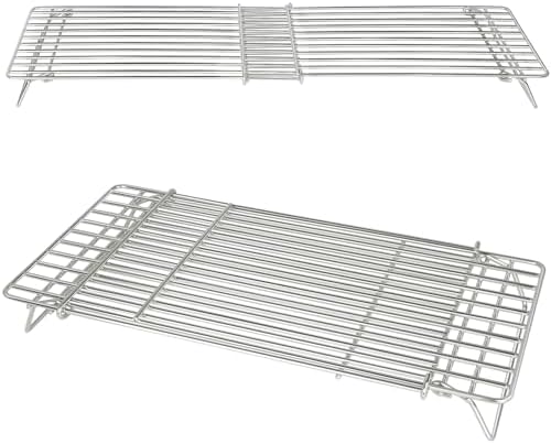 CANDANA Griddle Warming Rack for Blackstone 17 22 28 36 Inch Adjustable Upper Grid Shelf for Weber Pit Boss Nexgrill Charbroil and Most Tabletop Flat Top Grill Parts BBQ Accessories - Pack of 2 by CANDANA