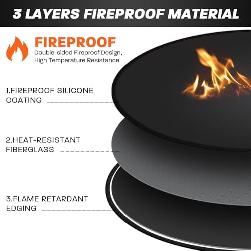 48" Fire Pit Mat for Solo Stove Yukon - Round Under Grill Mat - Image 3