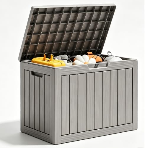 KAMABOKO Outdoor Storage Box, 50 Gallon Deck Box Outdoor Waterproof Patio by KAMABOKO