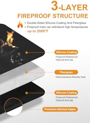 24×31 inch Heat Resistant Mats for Countertop, Tabletop Grill Mat - Image 5