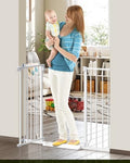 34" Tall Baby Gate No Drilling, Auto Close Dog Gate Indoor, White by Cideny