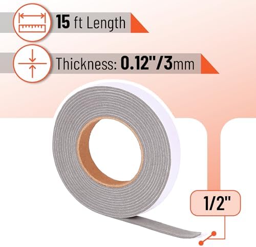 UNCO- Smoker Gasket, 15 ft, 1/2" x 1/8", Gray, Smoker Gasket Sealer High Temp - Image 2