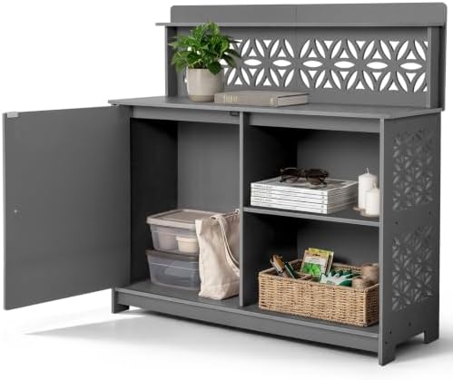 Outvita Outdoor Storage Cabinet PVC 2-in-1 Workstation by Outvita