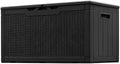 Greesum 100 Gallon Resin Patio Storage Box for Garden Tools, Black by BuynowfromGreesum