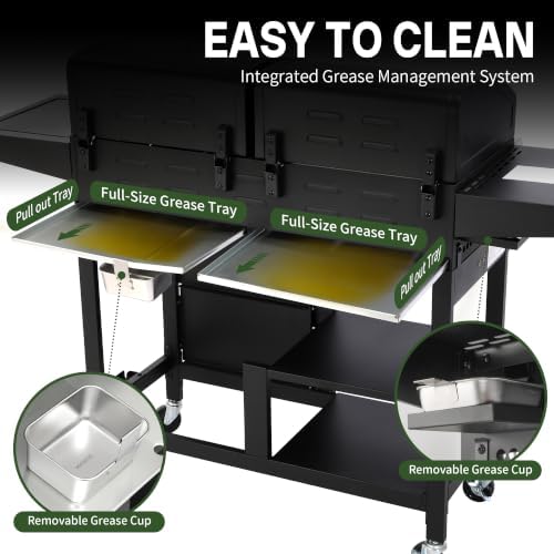 4‑Burner Gas Grill and Griddle Combo with Side Burner, 49,000 BTU - Image 5