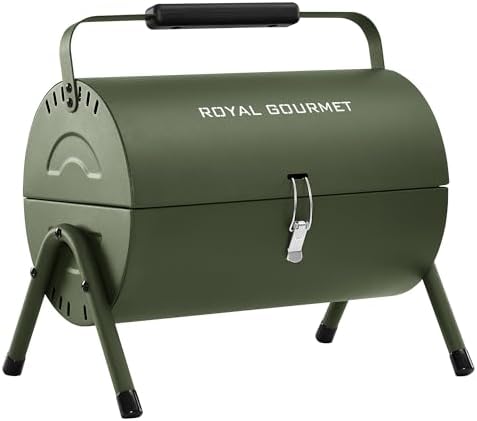 Royal Gourmet CC1015L Portable Charcoal Grill, Lid Handle, Four Air Vents by RoyalGourmetCorp