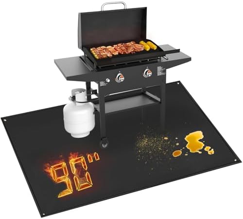 Grill Mat for Blackstone Griddle Accessories 28in & 36in, 90 x 48 x 0.04in by TOHONFOO