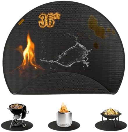 36'' Fire Pit Mat for Solo Stove Bonfire, Fireproof Under Grill Mat by SHINESTAR