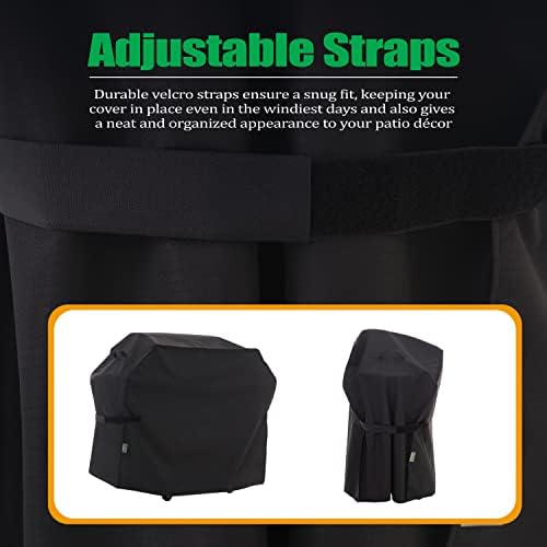 F&J Outdoors Grill Cover BBQ Cover, Black, 52'W x 25" D x 44" H - Image 6
