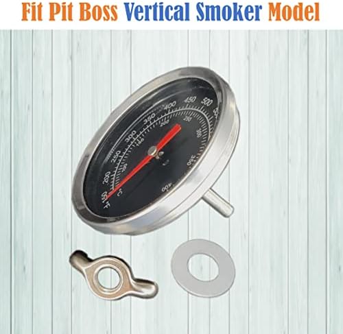 Replacement Black Dome Thermometer for Pit Boss 2-Series / 3-Series Vertical Smoker Grills, Pit Boss Memphis Ultimate Thermometer,Pit Boss PB1230G Combo Grills Heat Indicator - Image 2