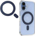 KALAPOP for Magsafe Universal Metal Rings Sticker Compatible with iPhone 15 Pro Max,15 Pro,15/14/13/12 Series,Samsung Galaxy,Google Pixel Series (Dark Blue 1PCS Magnetic Ring) by KALAPOP