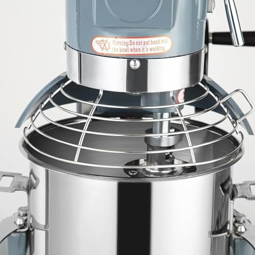Commercial Food Mixer, 20Qt Commercial Dough Mixer, 1100W Stainless Steel Bowl Heavy Duty Food Mixer with 3 Speeds Adjustable, Dough Hook Whisk Beater Included, Perfect for Bakery Pizzeria - Image 2
