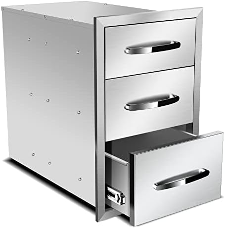 Outdoor Kitchen Drawers 14" W x 21" H x 21" D Stainless Steel by YourFriends
