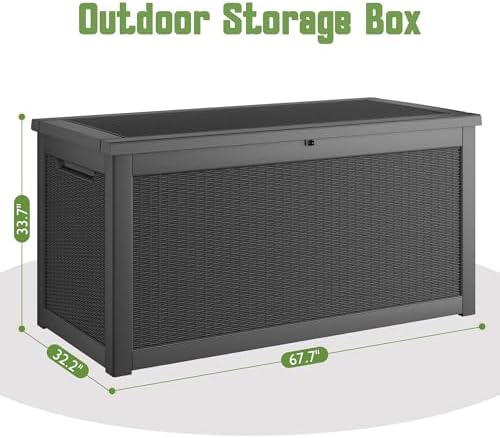 KAMABOKO Outdoor Storage Box, 330 Gallon Deck Box Outdoor Waterproof - Image 2