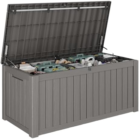 KAMABOKO Outdoor Storage Box, 160 Gallon Deck Box Outdoor Waterproof by KAMABOKO