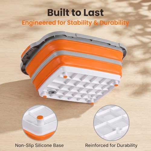 Collapsible BBQ Prep Tub with Locking Lid, Cutting Board & Wash Basin, 16L - Image 7
