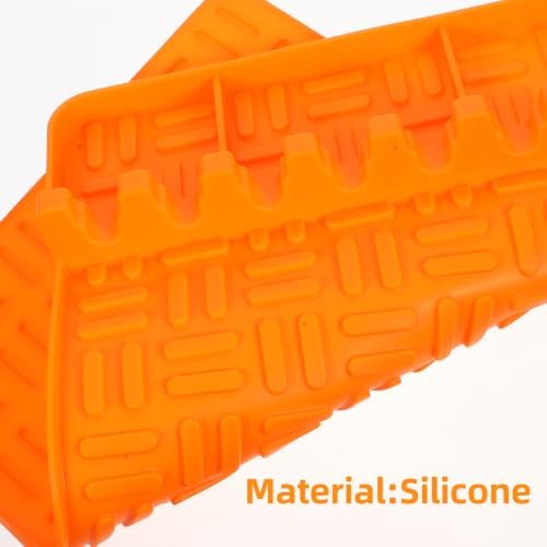 Orange Silicone Grill Tool Mat, Non-Slip Side Shelf Pad for Outdoor Cooking - Image 7