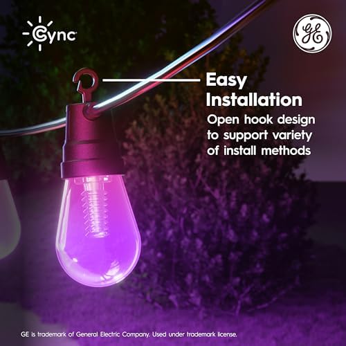 Cync GE Dynamic Effects Smart Cafe Lights, Color Changing Patio String Lights, Compatible with Alexa and Google, 48ft - Image 6