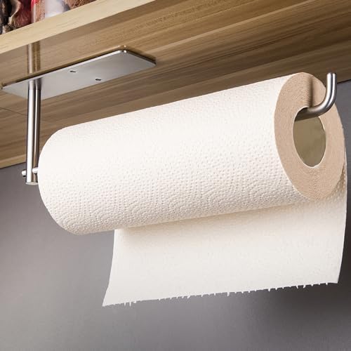 SUNTECH Paper Towel Holder Under Cabinet, Self Adhesive Kitchen Paper Roll by Suntech