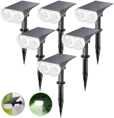 Linkind Solar Lights Outdoor Waterproof Landscape Spotlight Daylight 6 Pack by Linkind