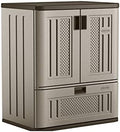 Suncast Base Storage Cabinet, Lockable Single-Drawer Organizer, Platinum by Unknown
