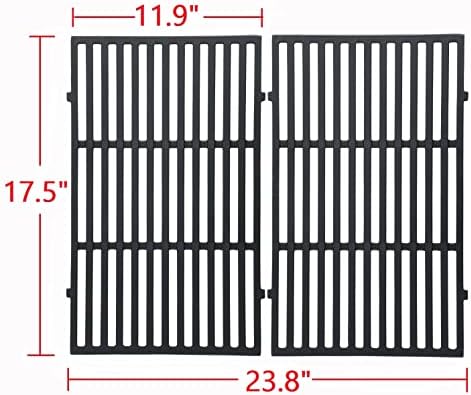 Leship 17.5 inch Grill Grates Replace for Weber 7638,Weber Spirit I & II 300 Series Spirit E/S310 E/S315 320 330 SP320 700 Genesis 1000-3500 Gold Silver Platinum B/C Gas Grill (17.5" x 11.9"Each) - Image 2