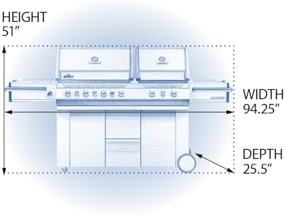 Napoleon PRO825RSBINSS-3 Prestige PRO 825 RSBI Natural Gas Grill, sq.in. + Infrared Rear & Bottom Range Burner, Stainless Steel - Image 2