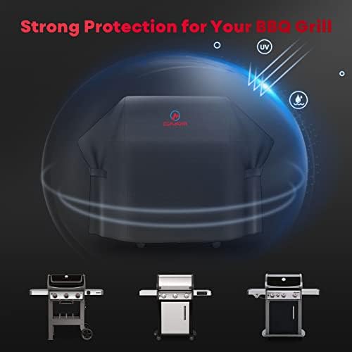 Comnova Grill Cover 55 Inch - 600D BBQ/Barbecue Gas Cover for Outdoor Grill Heavy Duty and Waterproof, Weber, Char-Broil, Nexgrill, Monument, Dyna-glo, Brinkmann and More - Image 5