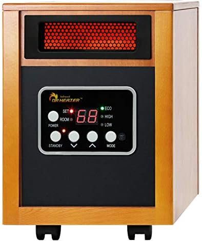 Dr Infrared Heater DR-968 Portable Space Heater, 1500-Watt, Cherry by DRINFRAREDHEATER