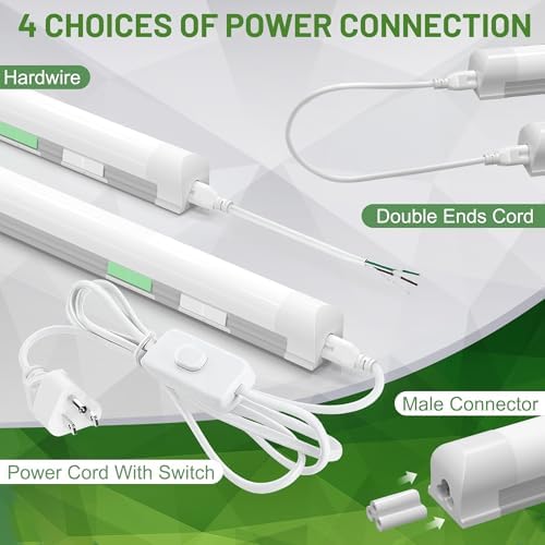 6 Pack LED Shop Lights 4FT,30W 4500LM,6CCT Tunable,Plug-in Garage Light - Image 5