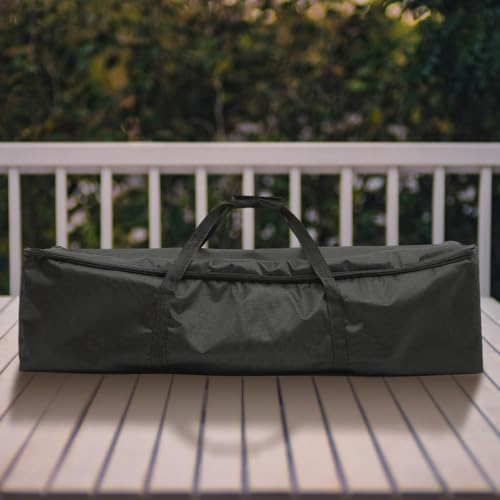 Black Oxford Cloth Grill Storage Bag with Zipper for Camping - Image 5
