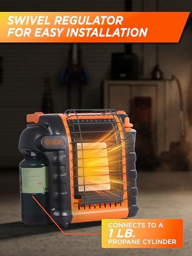 9000 BTU Outdoor Portable Propane Heater, CHP9000O, Orange - Image 5
