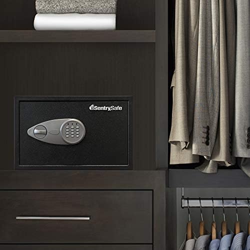 SentrySafe Black Home Safe with Shelf and Digital Keypad, Large Safe for Laptop, Documents, Money, Exterior: 10.6 x 16.9 x 14.6 Inches, X125 - Image 2