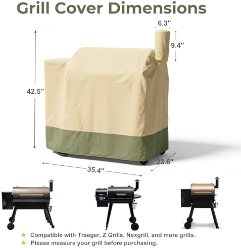 BPS BBQ 2-4 Burners Pellet Smoker Grill Cover 35 Inch - Image 3